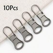 4/8/10pcs Metal Detachable Zipper Pulls Replacement Zipper Heads, Universal Zipper Sliders For Bag, Clothing Repair - Multicolor - View 17