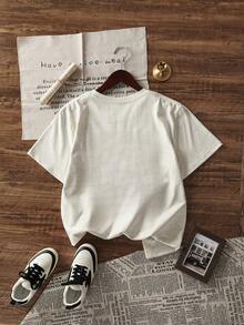 女士可爱草莓兔图案T恤 - 柔美少女灰色上衣，复古甜美印花短袖T恤，休闲原宿风夏季时尚 - 淺花灰 - 查看 7