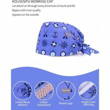 Kousenpu Scrub Caps For Men Adjustable Surgical Cap Breathable Medical Hat For Doctors Nurses And Healthcare Professionals - Multicolor Ocean Theme - View 2