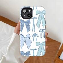 Con un lazo azul, te traemos una Navidad alegre. Esta funda de teléfono dos en uno, elegante y sencilla, es robusta y duradera, con un diseño de doble capa que garantiza durabilidad y protección contra caídas para varios modelos de .Es un regalo ideal para amigos. WXU7 - Colores mixtos - Ver 6