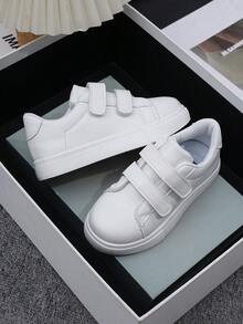 1 Pair Children's Back To School Casual White Sneakers - White - View 4