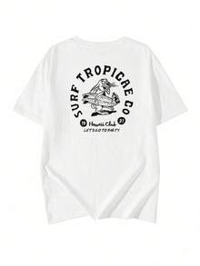 日系女式宽松圆领休闲美式卡通兔子印花短袖T恤，春夏款 - 白色 - 查看 5