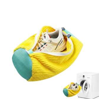 1个耐用涤纶洗衣机鞋袋 - 拉链封口，多用途，防变形