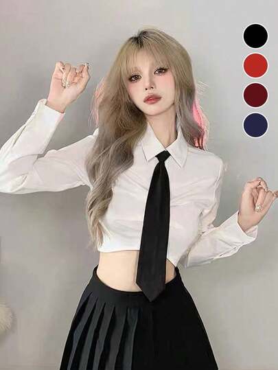 1pc Men's Solid Color Necktie, Business Formal Tie, Suitable For Daily Wear, Design, Versatile For Casual, Commute, Accessory, Fashionable