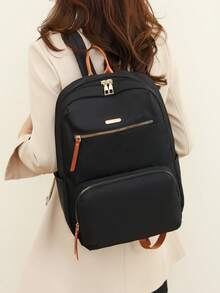 Waterproof Large Capacity Backpack, Fashionable & Versatile - Black - View 2