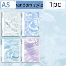 Caiet spiralat A5/B5 reîncărcabil - Copertă elegantă cu model ondulat, 120 de pagini, pliabil la 360°, caiet detașabil cu hârtie groasă, potrivit pentru Ziua Îndrăgostiților, întoarcerea la școală, școală, birou, rechizite de afaceri, învățare și rechizite de birou. Cadoul perfect pentru profesori, elevi și familie este un caiet cu miez interior înlocuibil.