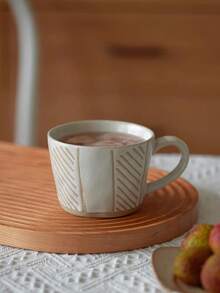 1个陶瓷咖啡杯，线条艺术设计，独特风格，简约设计，送朋友的绝佳礼物 - 彩色 - 查看 8