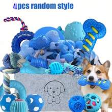 4/8pcs Pet Toy Set, Cute Blue Dog Chew Toys, Dog Rope Toys, Dog Ball Toys, Suitable For Dogs, Interactive Toys For Dogs - Multicolor - View 13