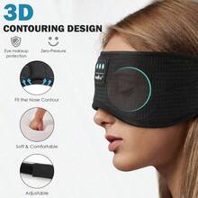 MUSICOZY Auriculares para dormir con Bluetooth máscara de dormir 3D inalámbrica para música para dormir con diadema máscara de ojos para dormir de lado hombres y mujeres - Negro - - Ver 6
