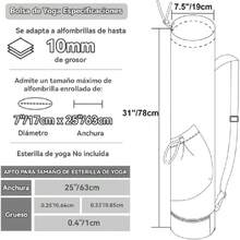 Bolsa para Esterilla de Yoga con Cordón,Correa Ajustable Impermeable Bolsa para Tapete de Yoga, con Compartimento Húmedo Impermeable y 2 Bolsillos Multifuncionales,36924914 - Gris Claro - Ver 6