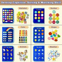 Educational Learning Toys-Felt Textures Offer Tactile Exploration, Making It Ideal For Interactive Learning And Parent-Child Bonding. Promote Sensory Development And Practical Skills, Multifunctional Educational Tool Features Creative Pasting. - 粉色 - 查看 9