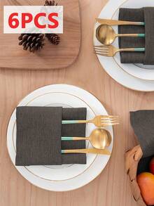 Modern Solid Color Wrinkle-Resistant Washable Cloth Napkins, Suitable For Wedding, Party, Banquet, Home Dining Table Decor, Daily Home Decoration - Multicolor - View 25