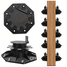 12Pcs Adjustable Deck Support Pedestal,  Deck Blocks Foundation Base Support, Adjustment Raising From 1-3/16" To 2-3/8", Deck Pedestal Flooring Platform Joists Beams Support - 12pcs - View 8