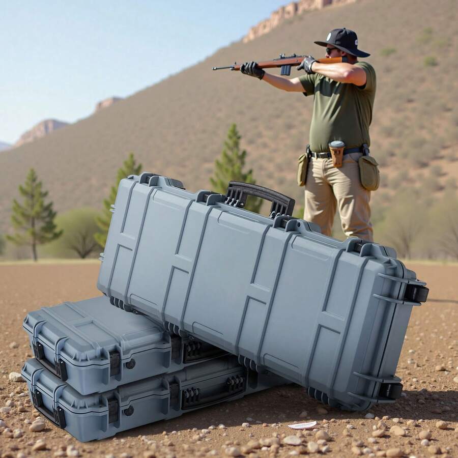 Gun Sleeve - 40 * 12,7 * 5,4 Zoll Grau - View 1