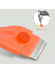 1个带不锈钢刀片的刮刀，适用于玻璃灶台、陶瓷炉灶、金属灶台、胶带、油漆、胶水、贴纸去除工具，窗户刮刀，快速去除贴纸，不留划痕 - 彩色 - 查看 4