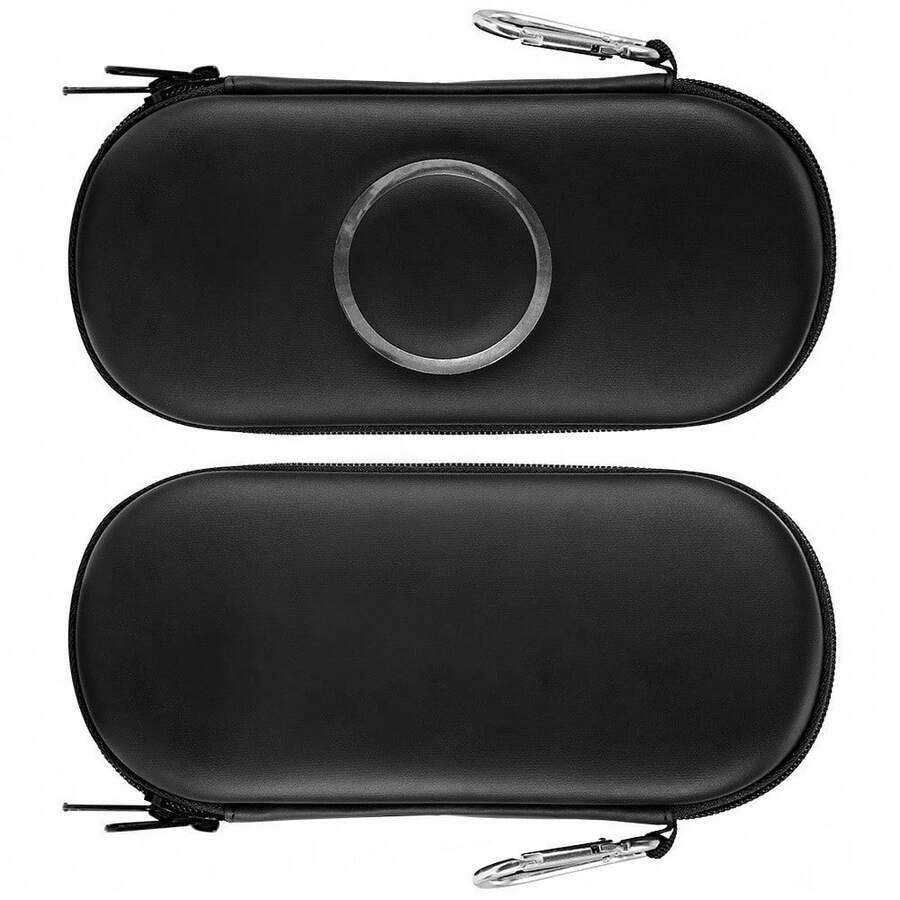 Funda con aros para PSP talla grande vendida a nivel transfronterizo, bolsa de almacenamiento para PSP3000, estuche rígido para PSP2000, funda de transporte para PSP a prueba de polvo y resistente al desgaste - Negro - Ver 1