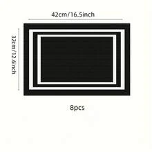 Set Of 1/4/6 - Modern Minimalist Textured Pattern Placemats, For Protecting Dining Surfaces, Kitchen Placemats, European-Style Home Decor Kitchen Placemats, Home Decoration Placemats. - Placemat - View 7