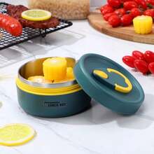 CYPNTEHAUX Termo De Comida Caliente Fiambrera Térmica Aislada De Acero Inoxidable Con Tapa Sellada Lonchera Portátil Para Comidas Calientes Oficina Y ViajesFashion - Verde oscuro - Ver 4