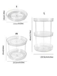 1 Stück drehbarer mehrstöckiger transparenter Tisch-Kosmetikorganizer, geeignet für Hautpflege, Parfüm, Kosmetik, Valentinstag Geschenk, ideal für Urlaub, Strand, Badezimmer, Schlafzimmer, große Kapazität, Kosmetiktasche, Reiseessentiell - Verschiedenfarbig - Übersicht 11
