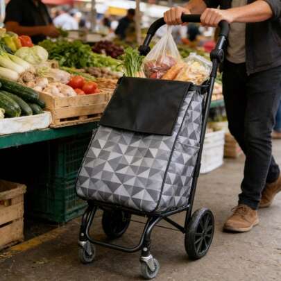 Draagbare winkelwagen met 8 wielen / Opvouwbare boodschappenwagen voor thuis/bedrijf / Multifunctionele wagen voor diverse terreinen - Winkelwagen in willekeurige stijl