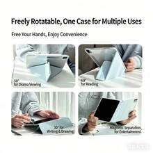 1 chiếc ốp bảo vệ máy tính bảng màu trắng cổ điển, dạng phẳng, phù hợp với iPad 11/2025/10.9/Air 4/5/6/7/2025/10.2/Pro 11/10/9.7/10.5, có chức năng bật/tắt màn hình. - Nhiều màu - Xem 5