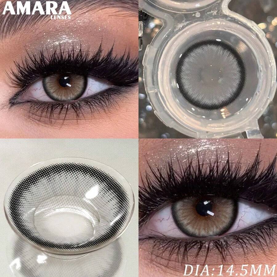 عدسات لاصقة رمادية AMARA، مظهر طبيعي، عدسات لاصقة زرقاء، عدسات لاصقة رمادية، عدسات لاصقة بنية، عدسات لاصقة لحفلة عيد الميلاد