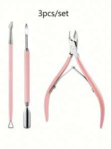 3件套去茧器套装，包括去茧推棒、专业去茧修剪器、带锋利刀片的不锈钢去茧钳，是送给女性的理想圣诞节、生日和新年礼物。 - 彩色 - 查看 9