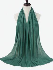 1 buc. Eșarfă hijab musulmană din șifon plisat pentru femei - Multicolor - Vizualizare 10