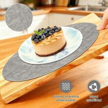 Manteles Individuales para Mesa Juego de 6 Tapetes para Mesa de Comedor de PVC Impermeables Manteles Individuales para Hotel y Cafetería Individuales para Mesa con Posavasos Gris - Gris - Ver 4