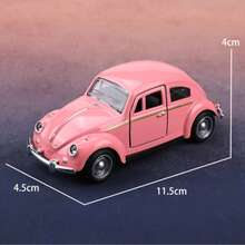 1:38 Scale Vintage Alloy Model Car, Desktop Decor For Bedroom, Desk, Office, Classic Retro Car Model, Alloy Car, Collectible, Openable Doors, Visible Interior, Suitable As Birthday, Friend, Father's Day, Party Gift - Multicolor - View 9