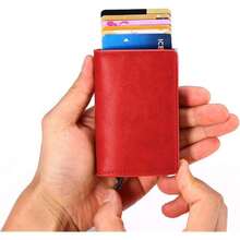 Carteras para Hombre,Tarjetas y Carteras,RFID Bloquean Dinero Clip Doble Pliegue Delgado Genuino Cuero,Tarjetero Bolsillo Moneda Cierre del Imán Billetera,Capacidad para 6Tarjetas de Crédito,36933361 - Multicolor - Ver 2