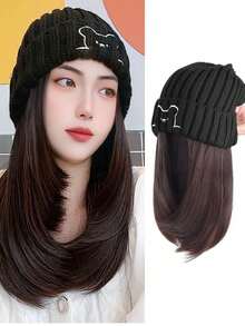 18 Inch Synthetic Wig, Fashionable Teddy Bear Braided Headband, Suitable For Everyday Wear In Autumn/Winter - Multicolor - View 16