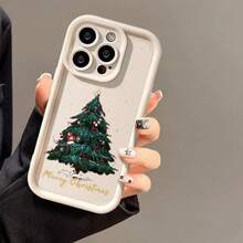 Atmosphere Christmas Tree Compatible With Apple 16 Pro Max Phone Case  15 Plus 14 Pro Shockproof 13 - 白色 - View 1