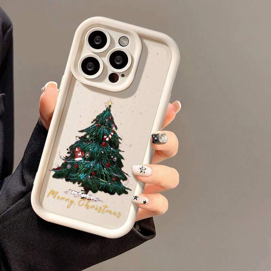 Atmosphere Christmas Tree Compatible With Apple 16 Pro Max Phone Case 15 Plus 14 Pro Shockproof 13 - 白色 - View 1