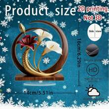 1/2 pezzi Decorazione da tavolo elegante a forma di fiore di giglio, stile bohémien, per soggiorno, camera da letto, caffè, matrimonio, festa di compleanno, accessori creativi per la casa, decorazione per le vacanze, 2D - Multicolore - Visualizzare 5