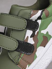 1 Pasang Sepatu Sneaker Kasual Serbaguna dengan Penutup Velcro, Sepatu Datar Nyaman dan Anti Selip untuk Pria, Wanita, Anak-anak, dan Pelajar, Cocok untuk Semua Musim - Hijau Tentara - View 7