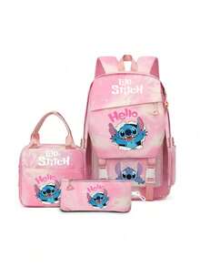 3pcs/Set Cartoon Backpack, School Style Bookbag, Lightweight Large Capacity Travel Backpack - Multicolor - View 6