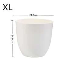 1pc Ceramic Planter, Indoor Plant Pot, Matte Faux Stone Bonsai Flower Pot, Balcony Planter, Home Decor, Large Capacity Plant Growth Cultivation Pot, Room Decoration - Multicolor - View 21