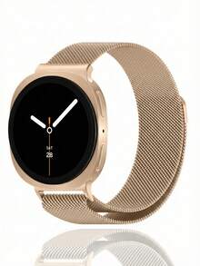 1件米蘭金屬磁吸錶帶，適用於 Galaxy Watch 8/9 Classic，40/44/46mm，相容於 Galaxy Watch 8 (40mm/44mm) / Galaxy Watch 8 Classic (46mm)，適合 Galaxy Watch 8/8 Classic 男士與女士 - 玫瑰金 - 查看 3