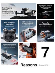 AXNEN 双摄像头无人机，光流定位悬停，可折叠四轴飞行器，一键360°特技翻转，上升/下降，入门级可折叠遥控无人机玩具，圣诞节、万圣节、感恩节的理想礼物