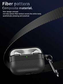 1pc Carbon Fiber Bluetooth Earphone Case, Transparent Soft Silicone Anti-Drop Protective Cover For Samsung Galaxy Buds3/3Pro, Apple Pro3/3/2/Pro/Pro2/4 Case - Multicolor - View 3