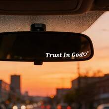 1 Pack "Trust In God" Self-Adhesive Glitter Stickers With Heart Pattern - Christian Religious Decor, Reflecting Reverence For God And Sincere Aspirations For Life, Perfect Decoration For Church Services, Sunday School Classes, Christian Youth Gatherings
