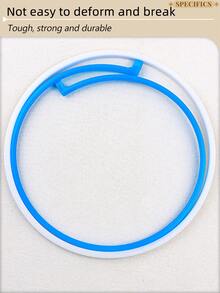 4 Pieces Per Set Colorful Round DIY Embroidery Hoops, Cross Stitch Embroidery Frames, Punch Needle Embroidery Hoops, Made Of High-Quality PP Material, Very Durable And Resistant To Deformation And Breakage, Finished Handmade Products Can Be Used As Halloween And Christmas Decorations, Phone Keychains, Crossbody Bag Charms, Clothing Accessories, Backpack Charms, Hair Accessories, Desk And Bedside Decor, Car Hanging Ornaments, 4 Sets Available - Multicolor - View 5
