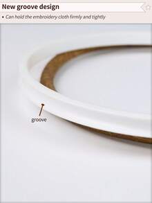 3pcs DIY Handmade Round Brown Vintage Palace Style Faux Wood Grain Cross Stitch Hoops, Embroidery Frames, Tufting Hoops, Dreamcatcher Wind Chime Hanging Rings, 7 Sizes Available, Made Of High-Quality ABS And PVC Materials With Metal Hooks For Hanging, Can Be Used As Phone Charms, Keychains, Bag/Clothing Decorations, Desk/Bedside Ornaments, Car Accessories - Brown - View 10