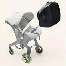 Bolsa para Carrinho de Bebê Doona, Bolsa com Zíper Antiderrapante para Cadeirinha de Carro, Bolsa Organizadora para Acessórios de Carrinho, Bolsa para Fraldas para Mamães - Preto - Ver 3