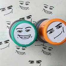 Random Color Stamp Case - Cute & Fun Black Ink Stamp - Funny Stamp - Suitable For Daily Office Use, Can Be Used As Labels And Indication Stamps - 彩色 - 查看 1