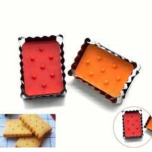 1pc Heavy Duty Stainless Steel Cookie Cutter Mold With Easy Press Mechanism And Smooth Edges, Professional Baking Tool For Perfect Pastries - Multicolor - View 2