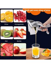 One Portable Aluminum Alloy Multi-Functional Citrus Juicer - A Highly Efficient Manual Lemon Juicer With An Easy-Squeeze Design And Non-Slip Handle, Making Juicing Effortless Without Electricity, Saving Kitchen Space - A Must-Have Kitchen Gadget For Fresh Juice Lovers. - 彩色 - 查看 2