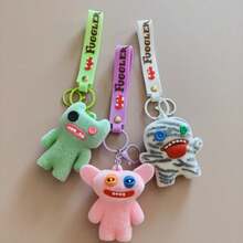 Mignon Mignon Grande Dent Mignon Monstre de Dent Poupée Pendentif Dessin Animé Drôle Animal Poupée Pendentif Porte-clés Cadeau d'Anniversaire - Cadeau Parfait - Cadeau - Multicolore - Voir 3