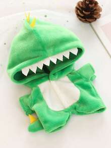 4 Styles Of Jumpsuits/Onesies Suitable For 20cm Products, Including Dinosaur, Shark, Cow, And Unicorn Designs, Sold Separately - Green - View 4